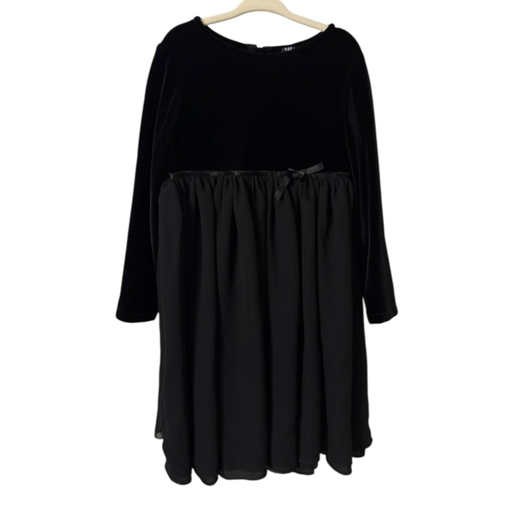Baby Gap Toddler Black Velvet & Chiffon Holiday Party Dress | Size 5T